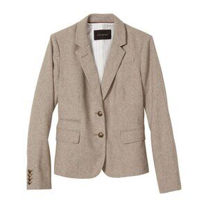 Banana Republic Old Money/Academia Beige Tweed Blazer women Size 6 Petite